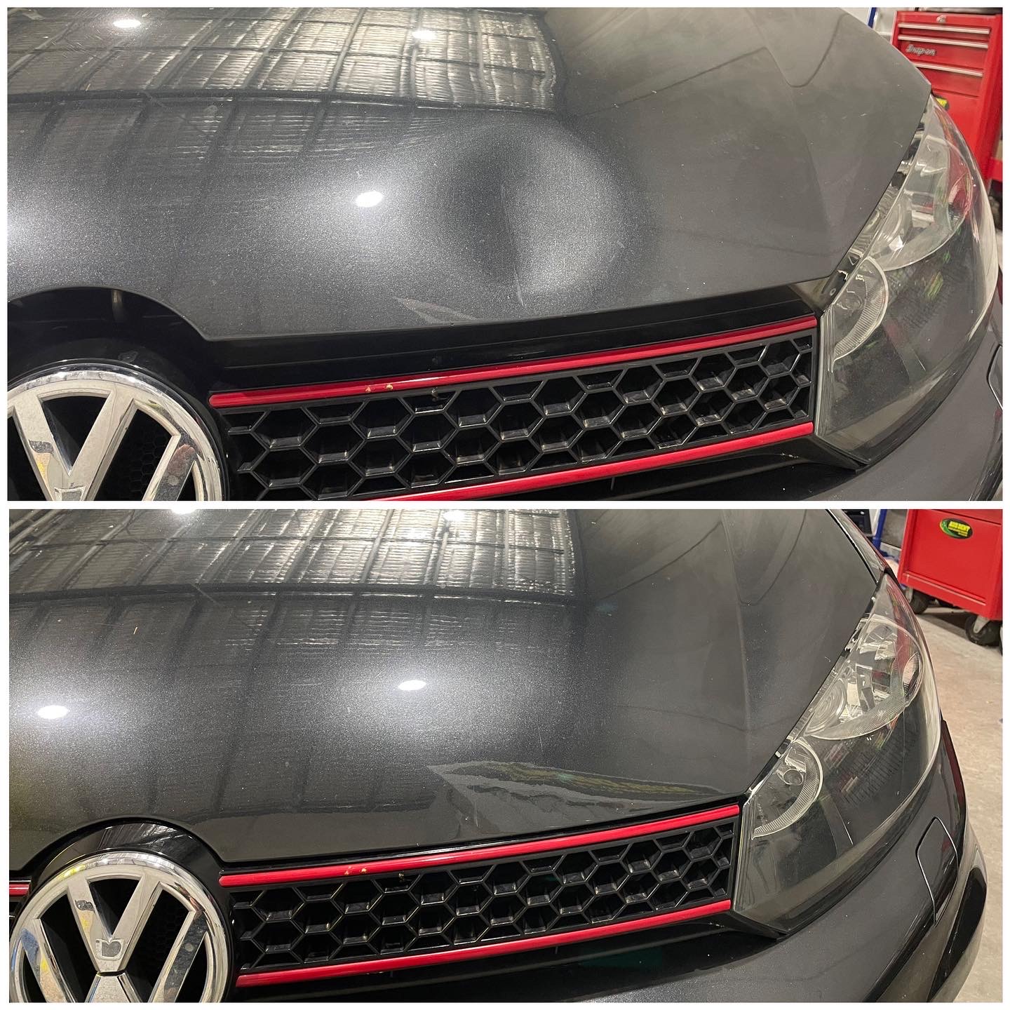 Before and after dent repair 4